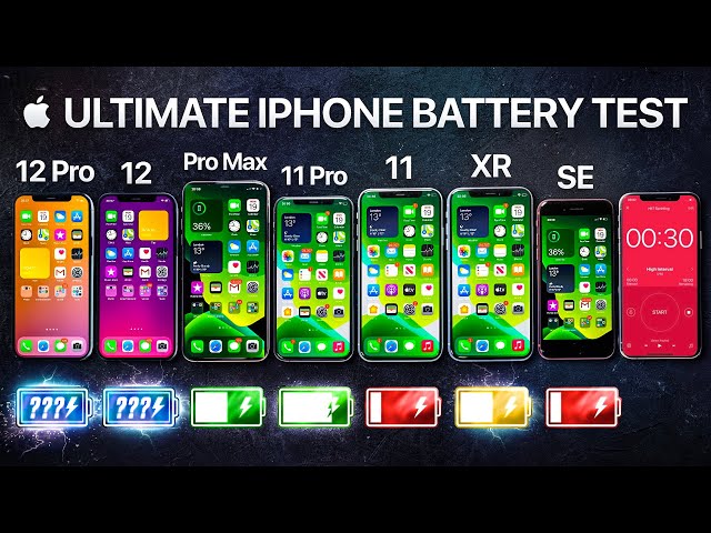 iPhone 12 vs iPhone 12 Pro / 11 Pro Max / 11 Pro / 11 / XR / SE Battery Life DRAIN Test.