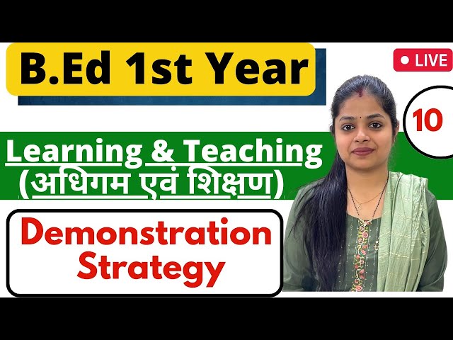 Demonstration Strategy | Learning And Teaching | MDU/CRSU Bed 1st Year
