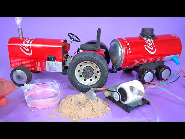 Amazing Mini WATER TANK TRACTOR made with Recyclable Materials