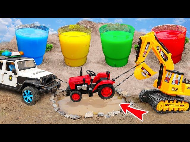 Tractor toy, RC Excavator, Police car, Truck, Crane The importance of taking responsibility for kids