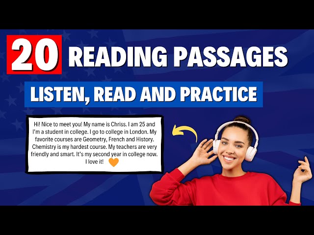 READING PRACTICE - Improve your pronounciation in English. (From Basic to Advanced Level)