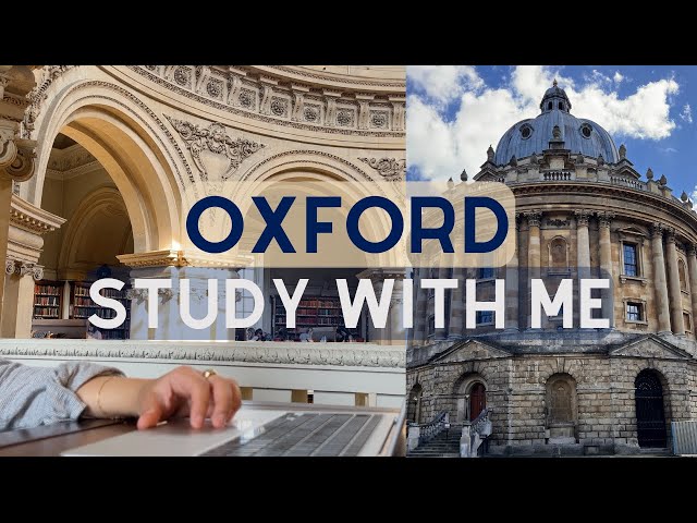 1.5 HOUR STUDY WITH ME (NO BREAKS) | Sunny + Thunderstorm | University of Oxford | Radcliffe Camera