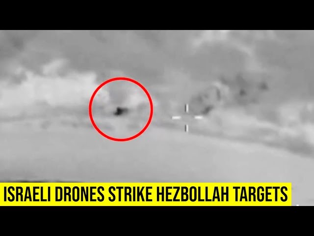 IDF publishes footage of drone strike on Lebanon border infiltrators.