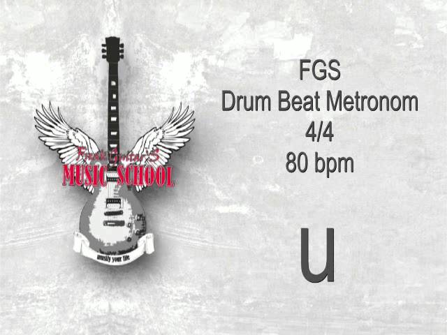Metronome Drum Beat - 4/4 - 80bpm ( beats per minute )