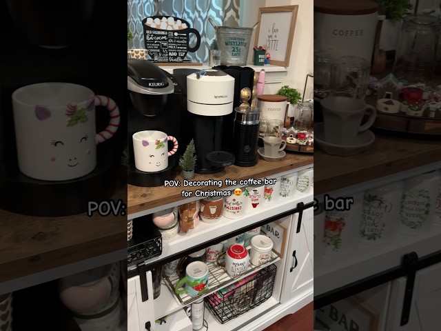 Christmas Coffee Bar Decor #dailyvlog #minivlog #coffeetime #coffeebar #christmasdecor