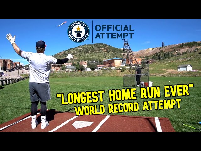 GUINNESS WORLD RECORDS™ attempt for the LONGEST HOME RUN EVER | backed by @justbats