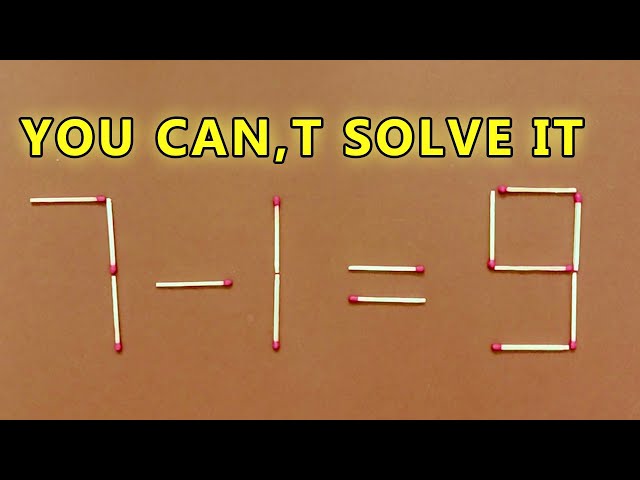 Move 1 Stick To Fix The Equation - Matchstick Puzzle part 17