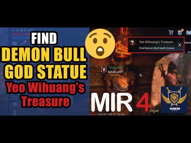 Find Demon Bull Gods Statue "Yeo Wihuang's Treasure" Guide | MIR4 Request Walkthrough #MIR4 Taoist
