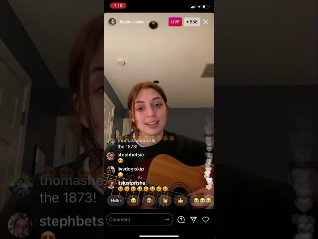 Jan 10, 2021 | Lizzy McAlpine IG Live - The 1975 Song and Reckless Driving