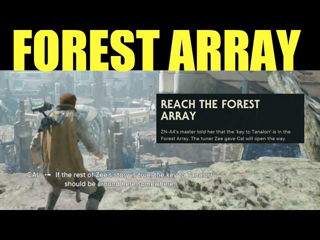 how to "reach the forrest array" Quest Walkthrough | Star Wars jedi survivor (puzzle guide)