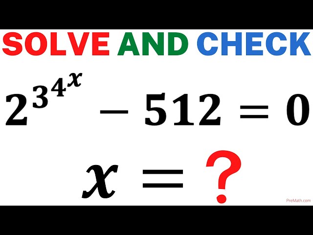 Olympiad Mathematics | Solve and Check Exponential Equation | Math Olympiad Training
