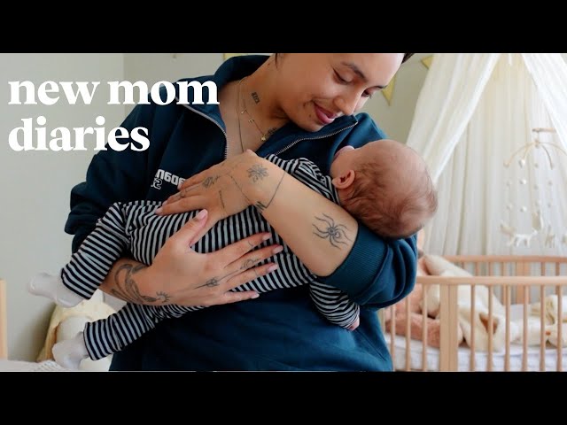how did she get this big already?! first time going out by myself! | new mom diaries
