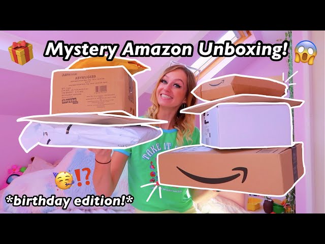 UNBOXING MYSTERY *AMAZON* PACKAGES ON MY BIRTHDAY!!🥳🎁🎈🎂 (GIANT HALLOWEEN MYSTERY TOY HAUL!!🫢👻)