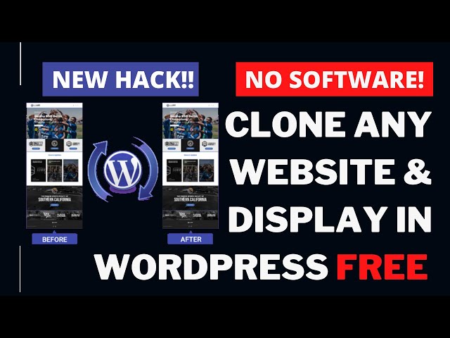 How To Clone A Website FREE - Clone A Website Into WordPress Without Any Software