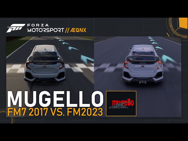 This is how Mugello looks in the new Forza Motorsport vs the old FM7