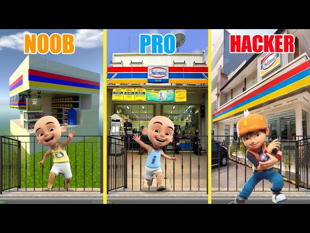 Minecraft Noob vs Pro vs Hacker : Boboiboy dan Upin Ipin Membuat Indomaret