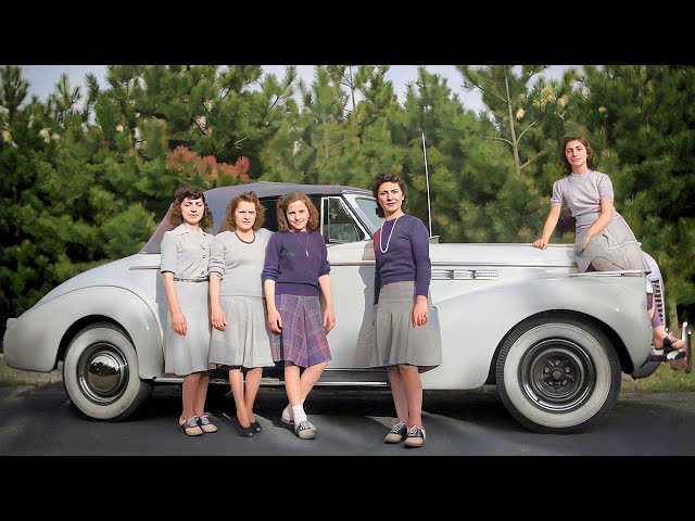 Car Culture in 1930s-40s America [COLORIZED]