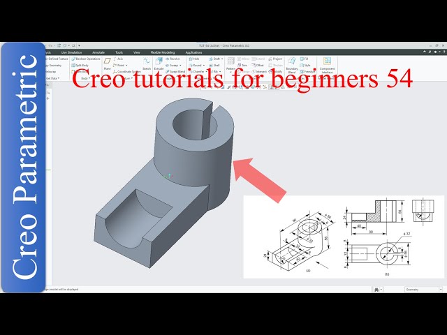 Creo parametric tutorials for beginners|creo|proE|tutorial-54