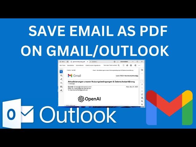 Convert Outlook/Gmail Email to PDF | Save an Email as a PDF