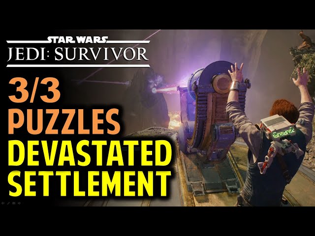 Devastated Settlement: All Beam / Orb Puzzles | Star Wars Jedi: Survivor