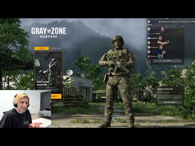 xQc Plays GRAY ZONE WARFARE for the FIRST TIME ft. Jesse