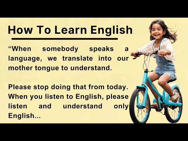 How To Learn English || How To Improve English || English for Beginner || English Listening Practice