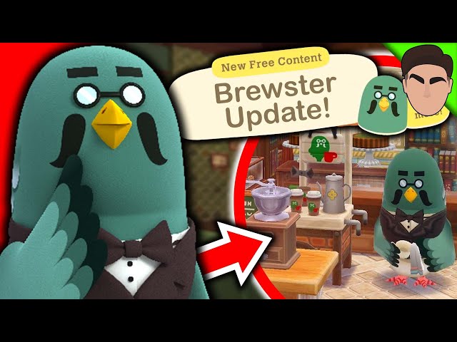 BREWSTER IS HERE!! Animal Crossing New Horizons Update