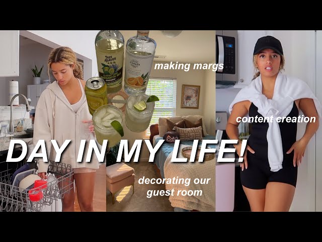 DAY IN MY LIFE IN MY NEW HOUSE | decorating our guest room & making margs!