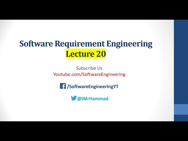 Software Requirement Engineering | Lecture 20 Urdu-Hindi