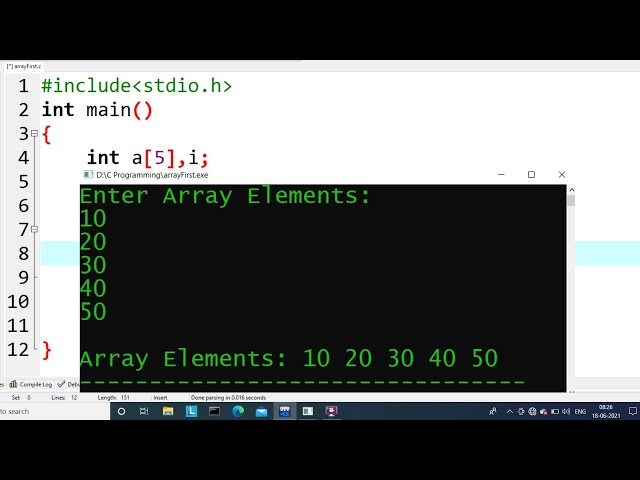 c program to print array elements | learn coding