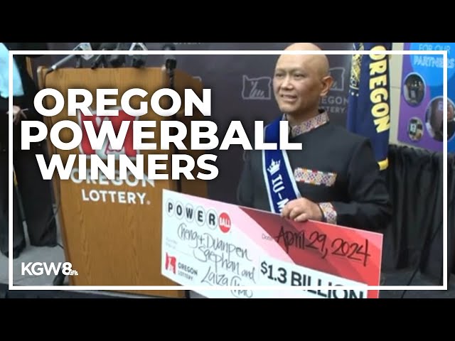 Oregon winners of $1.3B Powerball jackpot: Husband, wife and friend | Complete news conference