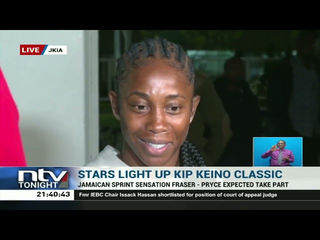 Jamaican athlete, Shelly-Ann Fraser-Pryce, lands in Kenya for the Kip Keino Classic