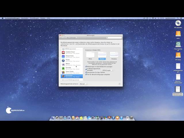 Mitteilungszentrale unter Mac OS X deaktivieren