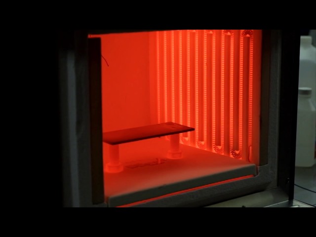 Opening a furnace at 2000 degrees F (1100 deg. C)
