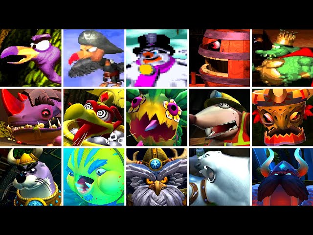 Donkey Kong Country Series - All Bosses