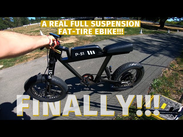 Finally! A Legit Full Suspension Street Legal Fat-Tire E-Bike. #p51 #electricbike #suspension