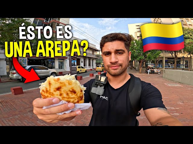 ASÍ SON LAS AREPAS? 😳 🇨🇴 Argentino PRUEBA AREPAS en Santa Marta .. | Colombia #4