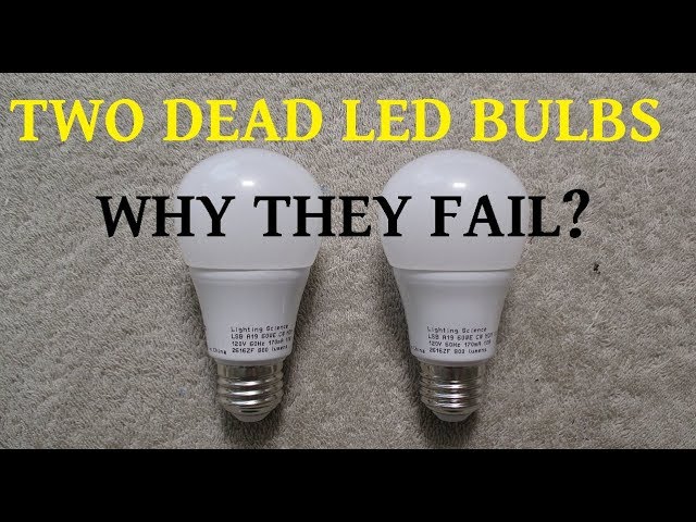 Two failed LED bulbs for teardown to determine the cause