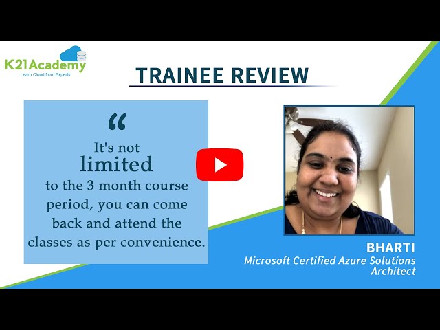 K21Academy Success Stories | Bharti Bonus Fundamental Courses Helped to Crack The Certification Exam