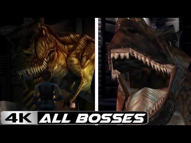 Dino Crisis 1 and 2 - All Bosses Encounters\Battles [4k]