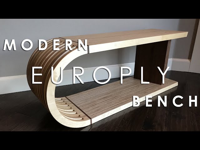 Modern Bench, Europly and Walnut. X-Carve CNC