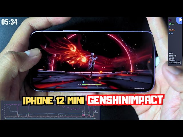 Test game Genshin Impact on iPhone 12 Mini