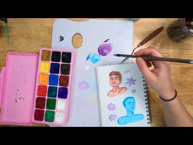 Late night paint with me using Himi Miya Jelly Gouache