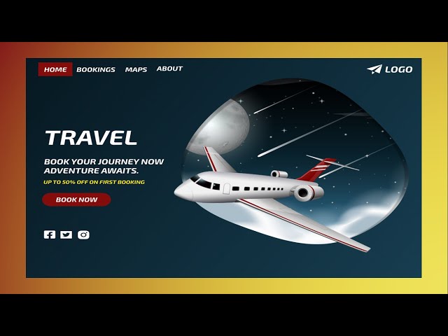 Travel Website Landing Page With JQUERY Image Mousemove Parallax Effect