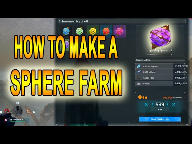 How to Make a Sphere Farm in Palworld