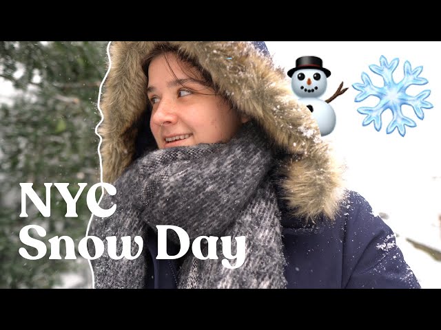 NYC Snow Day Vlog ❄ Day in the Life: shopping for an equipment bag, writing cover letter + chillin