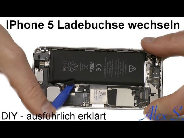 Iphone 5 Ladebuchse USB Lightning Mikro wechseln reparieren Anleitung Deutsch