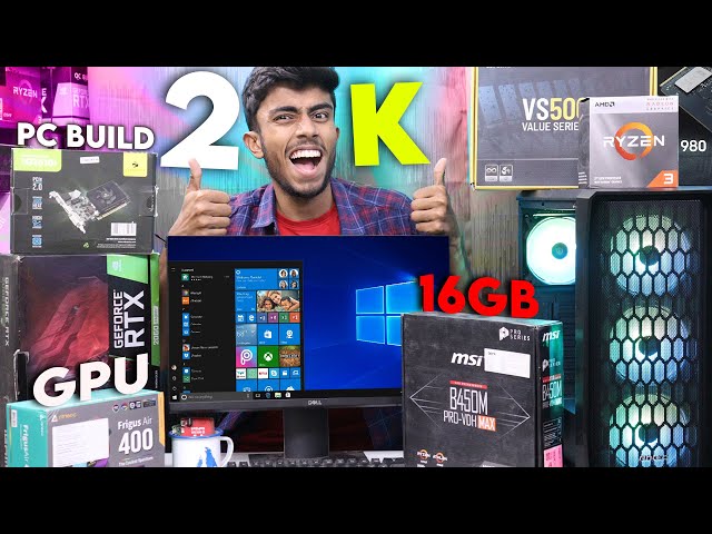 20,000/- Rs Super Budget Gaming PC Build!🔥 With GPU/16GB RAM - Gaming Build Step By Step 2023