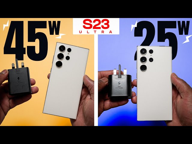 Is 45w WORTH IT?! Samsung Galaxy S23 Ultra ULTIMATE Charging Test - 45w vs 25w