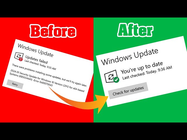 Windows Update Error - How To Troubleshoot (2024 Update)